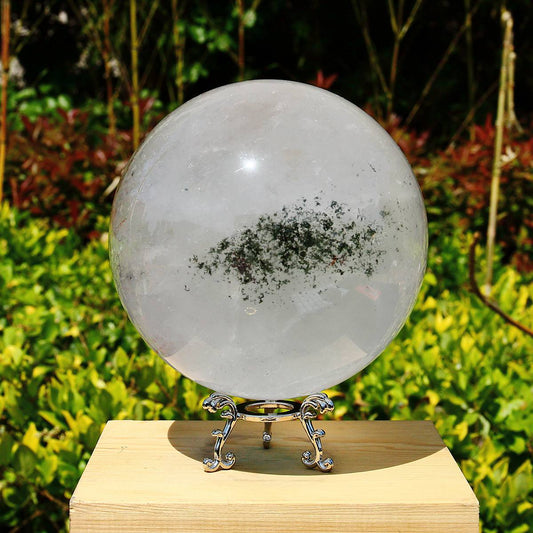 6.6lb Natural Green Ghost Chlorite Sphere Crystal Ball Healing Decoration