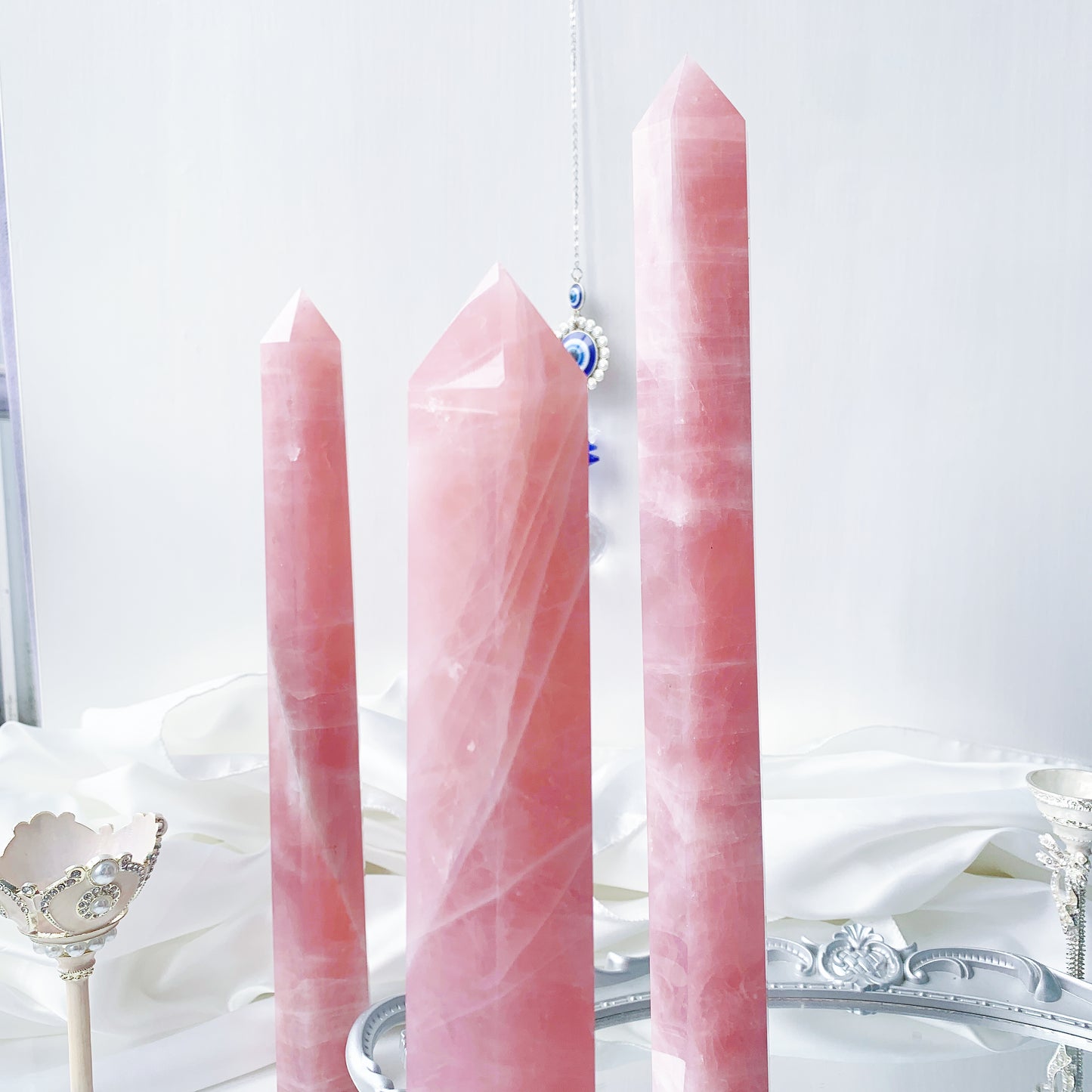 Rose quartz tower