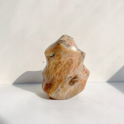 Peach moonstone crystal flame