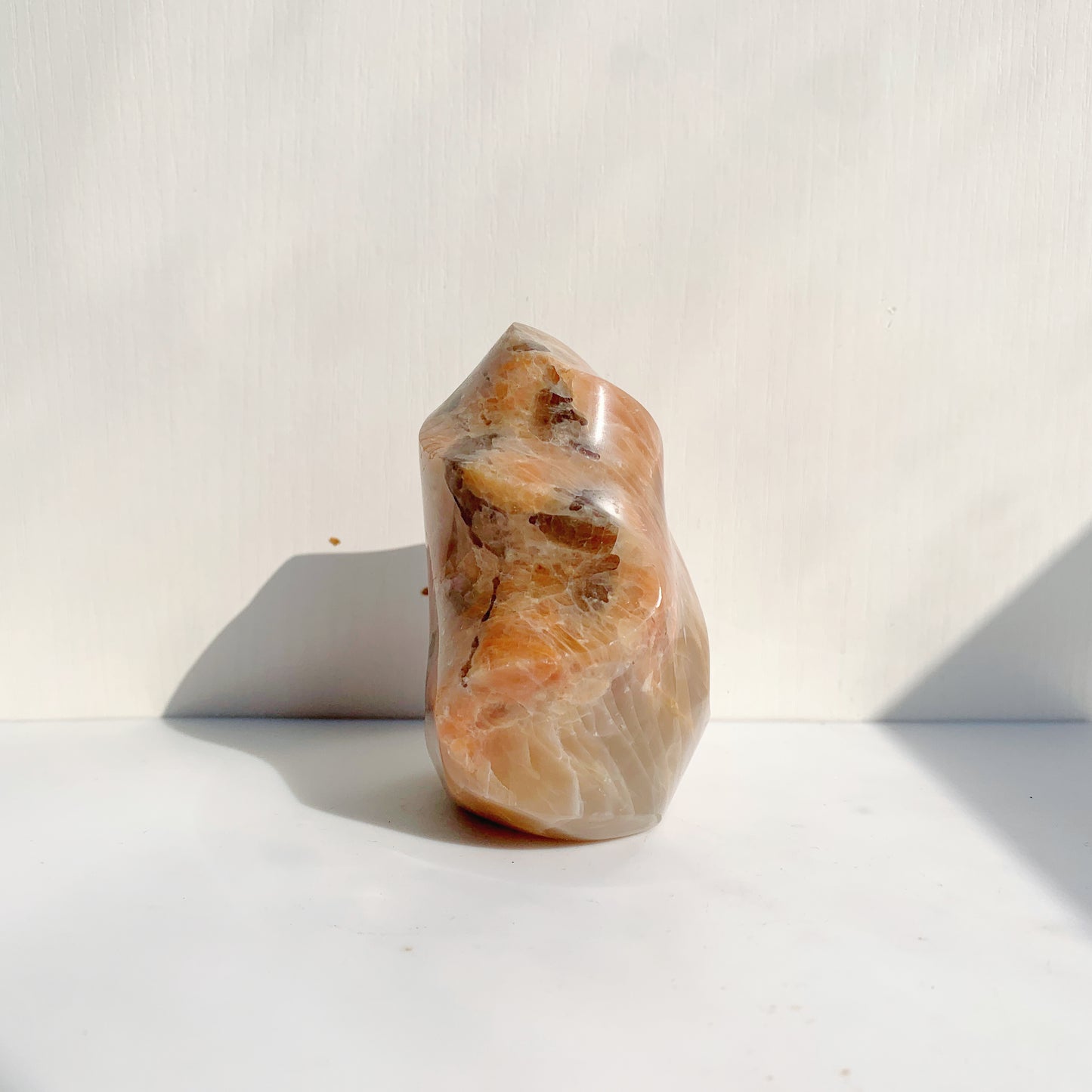 Peach moonstone crystal flame