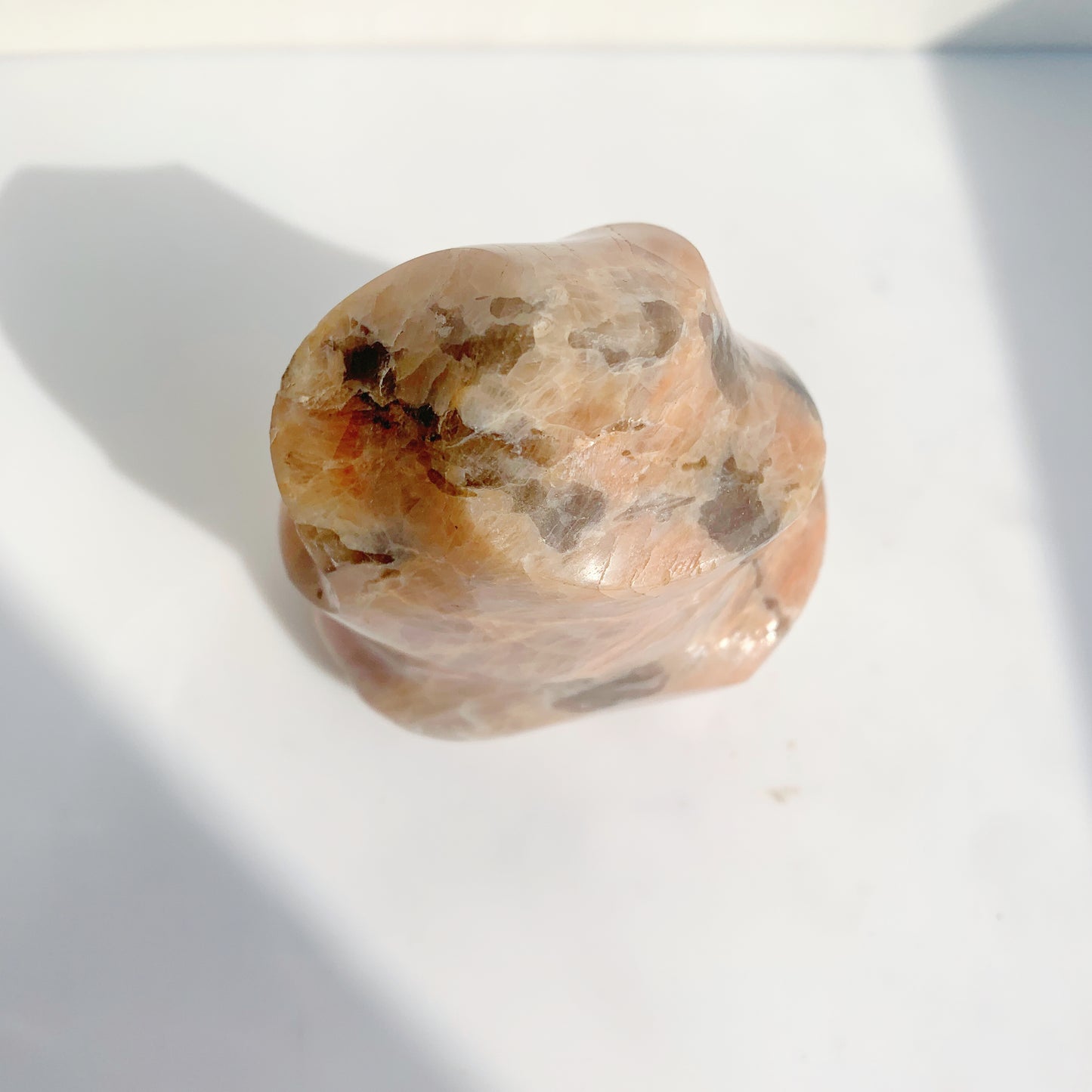 Peach moonstone crystal flame