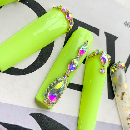 FC130 Fluorescent green explosive flash diamond