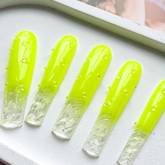 FC136 Fluorescent yellow fingertip water ripple