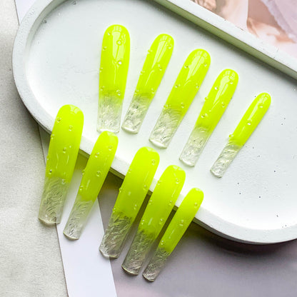 FC136 Fluorescent yellow fingertip water ripple