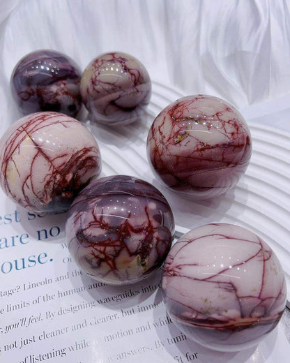 Natural Mookaite Marble Energy Sphere