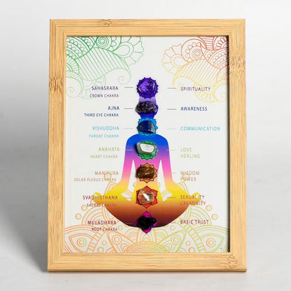 Chakra crystal picture frame home decor