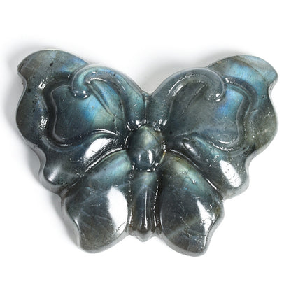 Wholesale Elongated Stone Crystal Mask Handicrafts Python Carving Home Office Decoration Ornament