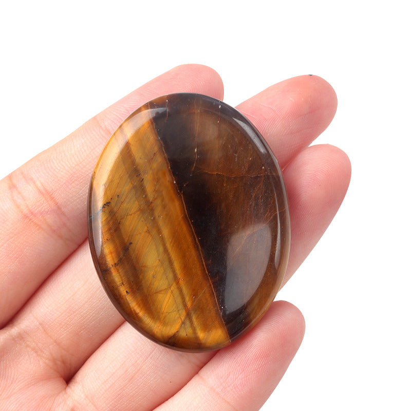 1694-45*35worrystone natural crystal agate massage thumb play stone forget worry stone cross-border supply