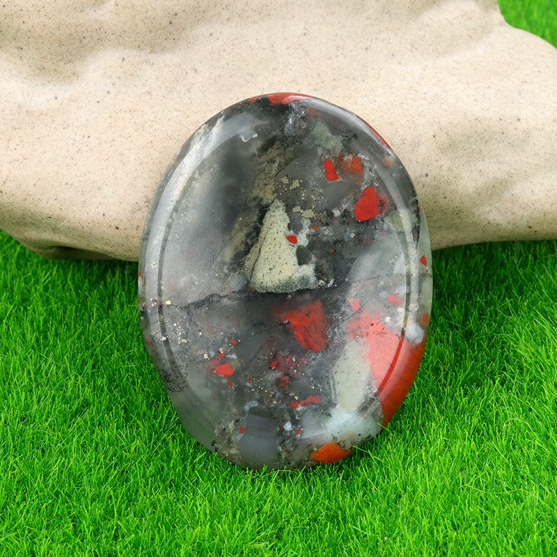 1694-45*35worrystone natural crystal agate massage thumb play stone forget worry stone cross-border supply