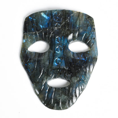 Wholesale Elongated Stone Crystal Mask Handicrafts Python Carving Home Office Decoration Ornament