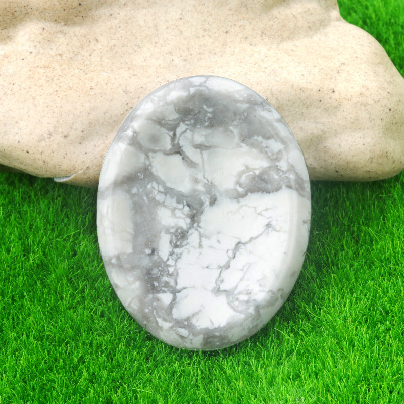 1694-45*35worrystone natural crystal agate massage thumb play stone forget worry stone cross-border supply