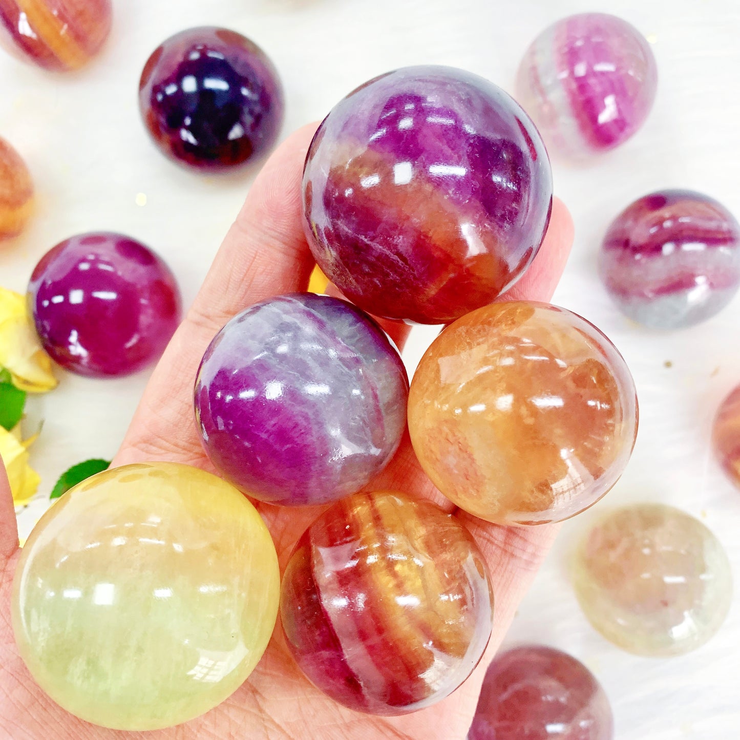 Candy Fluorite Spheres