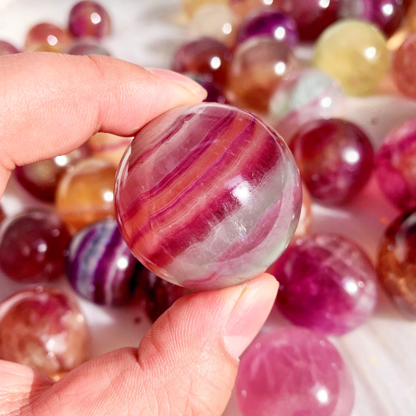 Candy Fluorite Spheres