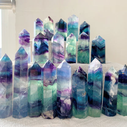 Rainbow Fluorite Crystal healing point