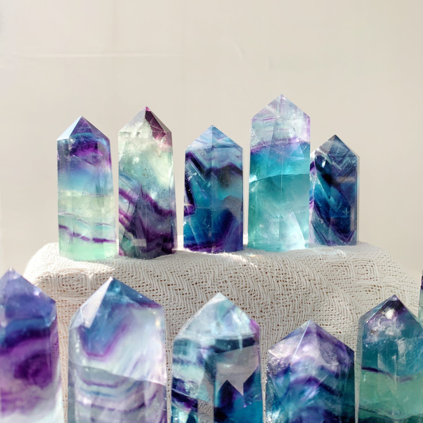 Rainbow Fluorite Crystal healing point