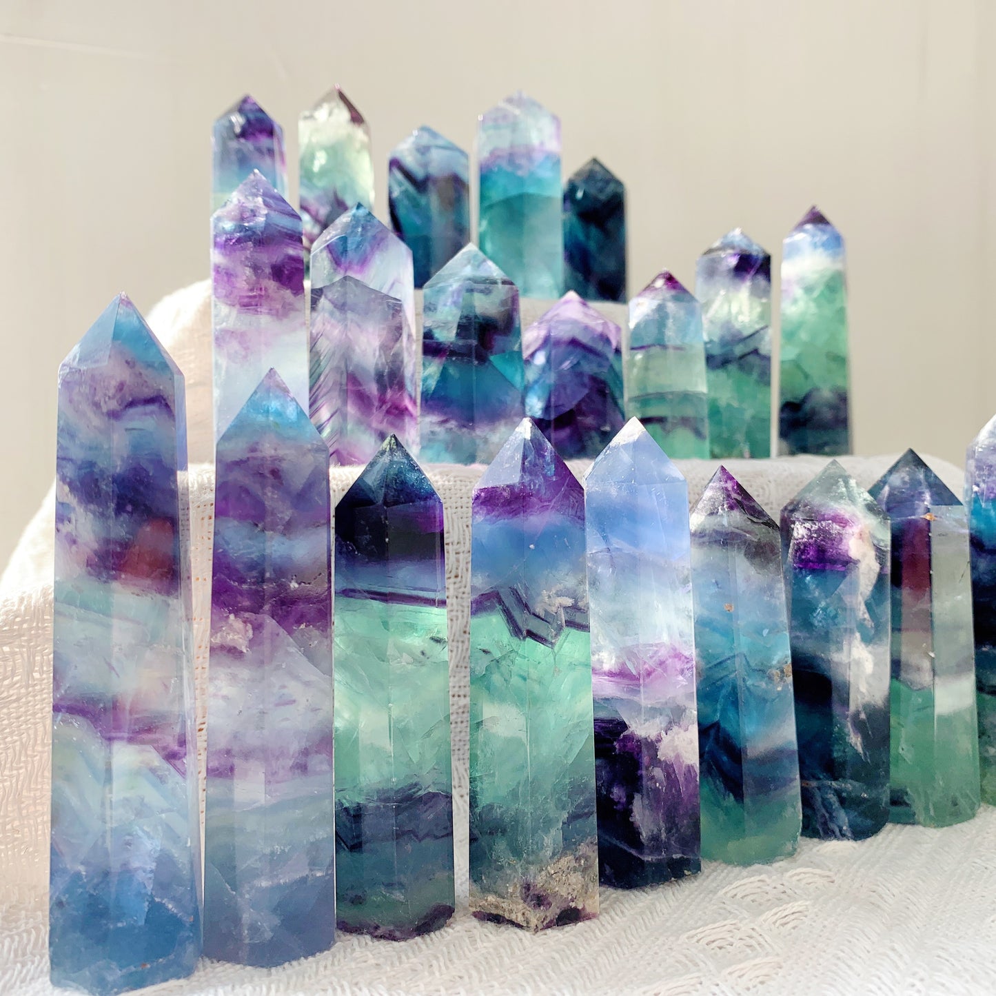 Rainbow Fluorite Crystal healing point