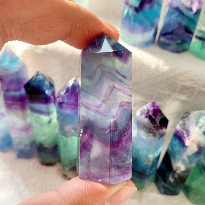 Rainbow Fluorite Crystal healing point