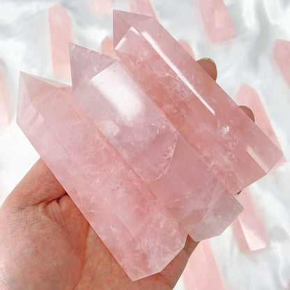 Rose quartz towers