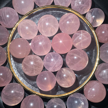 Rose quartz crystal sphere mini healing crystal balls
